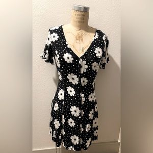 Black & White Floral Dress